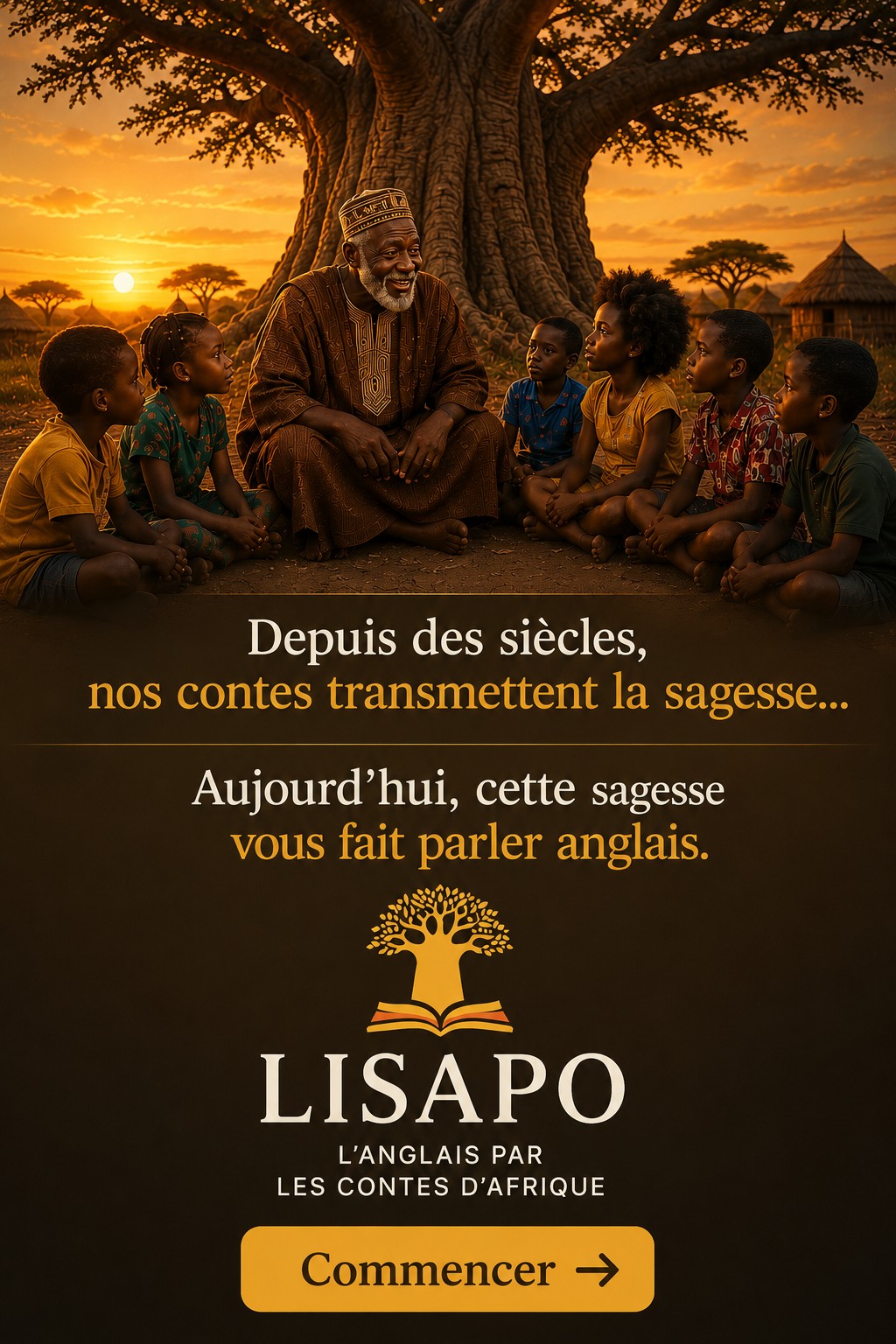 Lisapo — l'anglais par les contes d'Afrique